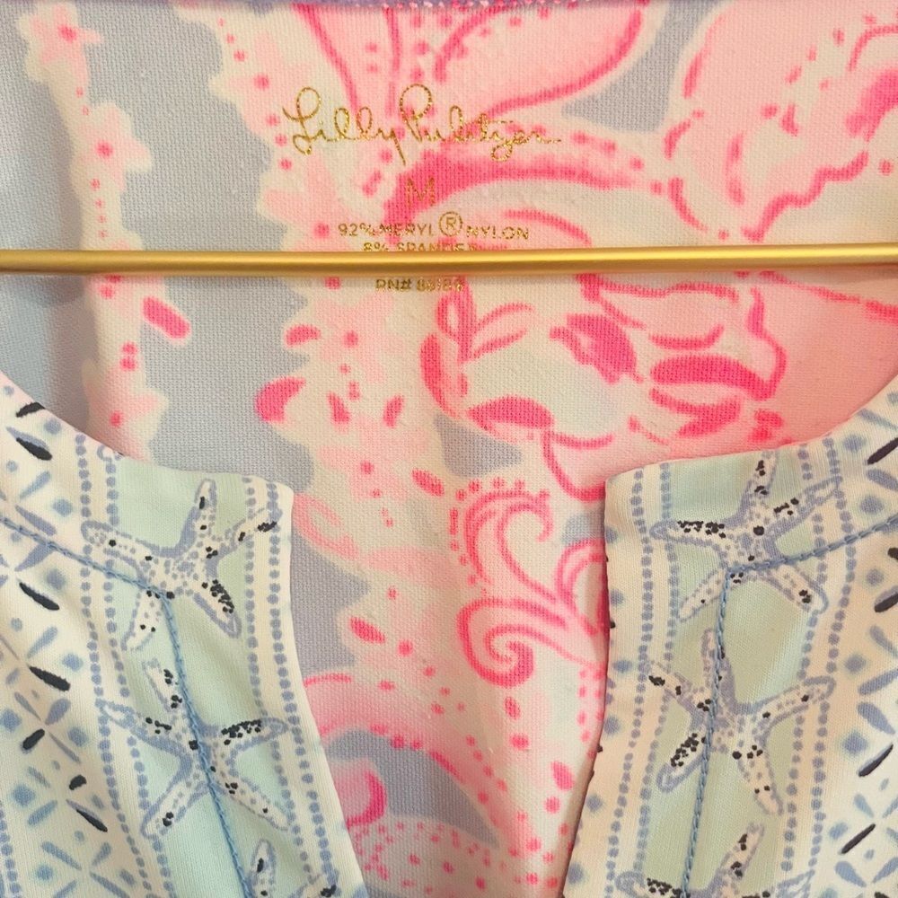 Lilly Pulitzer Pink Graphic 3/4 Sleeve Tunic - Picture 8 of 8